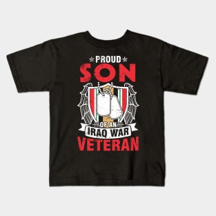 Proud Son Of An Iraq War Veteran Happy Day Me Father Mother Kids T-Shirt